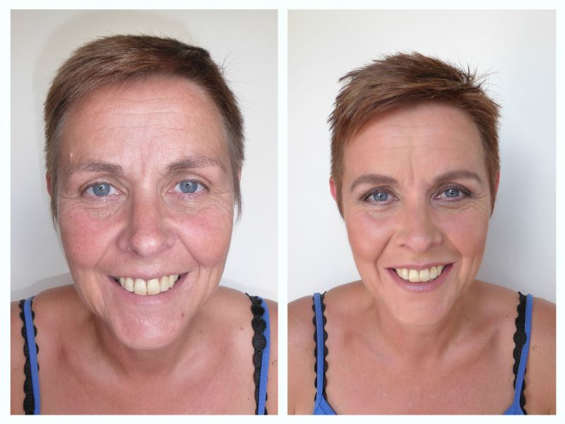 Make-up voor- en na